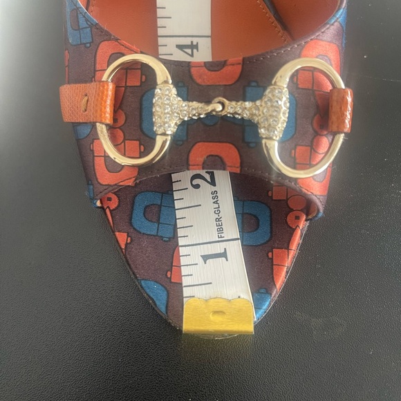 Gucci Horsebit Lizard Swarovski Crystal Mules Heels, NWOT - Picture 9 of 11